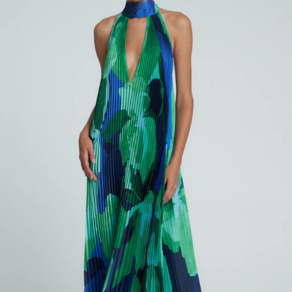 L'IDEE Opera Gown Capri Green (US Size 4  Small / AUS Size 8)  Worn Once NWOT